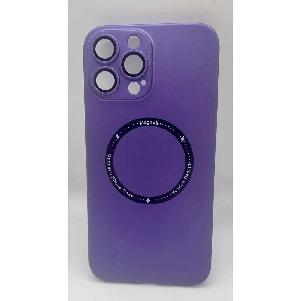 Magnetic Case For iPhone 14 Plus 13 Pro Max 6.7” Camera Lens Protection Purple